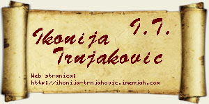 Ikonija Trnjaković vizit kartica